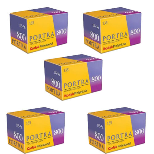 Kodak Portra 800 Professional 36 Exposure Color Negative 35mm Film, 5 Rolls